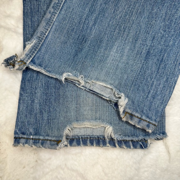 ⚡️Rad Thrashed Vintage Y2K Distressed Paint Boyfriend Fit Aeropostale Blue Jeans - Picture 8 of 13